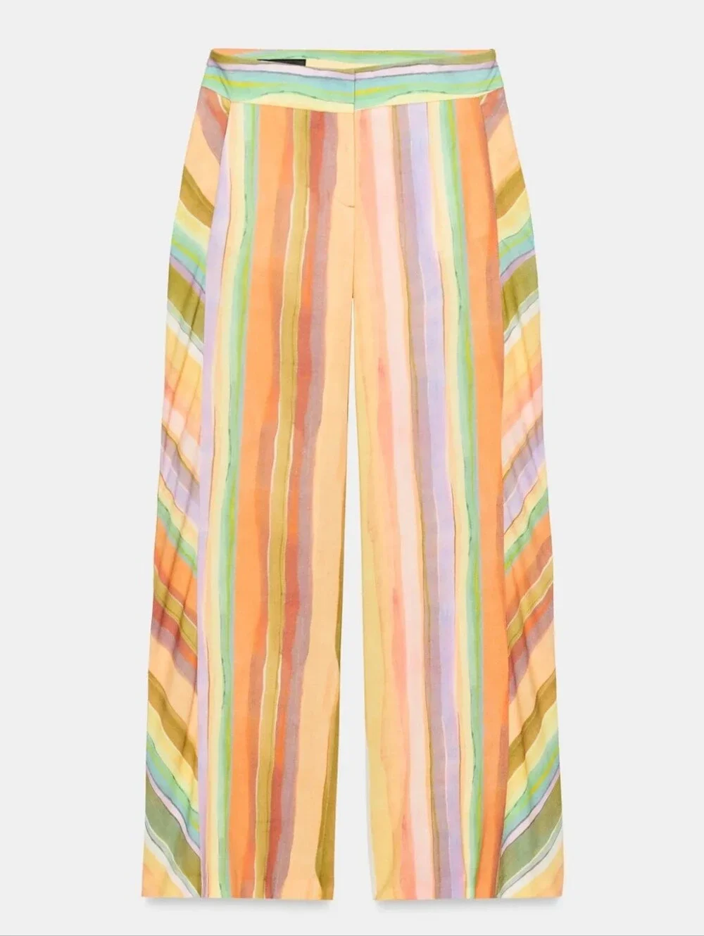 ZARA STRIPED WIDE LEG PANTS